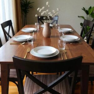 mesa de comedor de madera de parota sólida